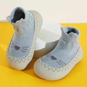 Adorable Cat Face Kids Shoes - Blue
